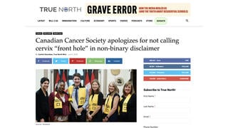 Fact Check: Canadian Cancer Society Did NOT 'Apologize' For Using 'Cervix' Instead Of 'Front Hole' -- It Explained Its Word Choice