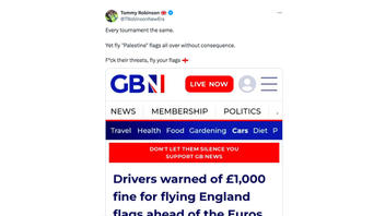 Fact Check: UK Law Does NOT Specifically Say People Can Be Fined For Flying Flag Of England On Their Vehicles -- It Potentially Applies To All Flags