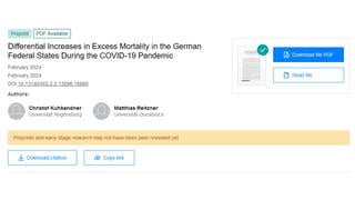 Fact Check: Kuhbandner and Reitzner Study Did NOT Prove COVID-19 Vaccines Caused Excess Mortality In Germany -- Other Causes Identified