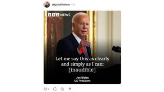Fact Check: NO Evidence BBC News Made Meme Of 'Inaudible' Joe Biden Quote