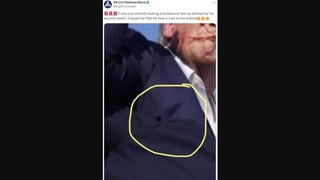 Fact Check: Photo Does NOT Show A Bullet Hole In Chest Of Donald Trump's Jacket -- It's Shadow From Jacket Of Secret Service Officer