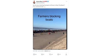 Fact Check: Tractors In Photo Were NOT On Beach Blocking Migrant Boats From Landing In UK -- Protest Was In France