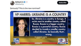 Fact Check: Kamala Harris Said 'Ukraine Is A Country In Europe' In Explaining Geopolitics In Layman's Terms As Asked To By Podcaster
