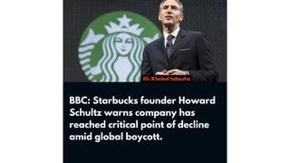 Fact Check: Starbucks Founder Schultz Did NOT Say Boycotts Had Sent Company Into 'Critical' Decline In July 2024