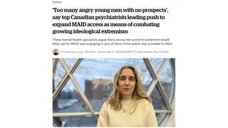 Fact Check: CBC Did NOT Report MAID Suggested For 'Angry Young Men With No Prospects' -- Article Was Fake