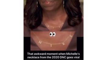 Fact Check: Michelle Obama Did NOT Wear Necklace That Spelled Out 'MIKE' -- Photo Is Altered