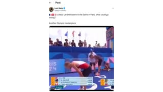 Fact Check: Video Does NOT Show Olympic Athlete Vomiting Because He Swam In Seine -- He Cited Heat