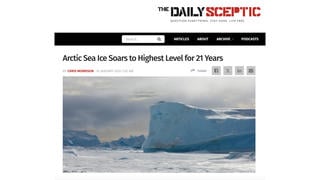 Fact Check: 2023 Data Does NOT Prove Arctic Sea Ice Levels Trended 'To Highest Level For 21 Years'
