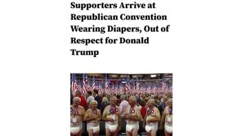 Fact Check: INAUTHENTIC Image Shows Trump Supporters Wearing Diapers At The Republican National Convention In July 2024