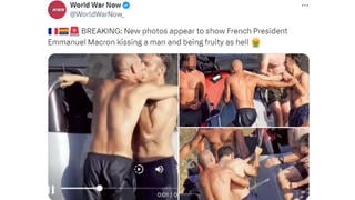 Fact Check: FAKE Photo Shows Emmanuel Macron Kissing A Man