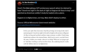 Fact Check: Tim Walz Did NOT Give A Speech Claiming He Saw A Soldier's Body Transfer At 'Bagram Air Base In Iraq' -- Geography Error Made By Transcriber