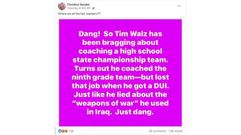 Fact Check: Tim Walz DID Coach High School State Football Championship Team, Did NOT Lose Job Over DUI 