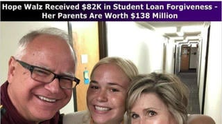 Fact Check: Satirical Claim Falsely Says Hope Walz Received $82,000 In Student Loan Forgiveness, Parents Worth $138 Million