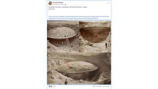 Fact Check: Photos Do NOT Genuinely Show 'Incredible Discovery' Of UFO In Egypt Desert 