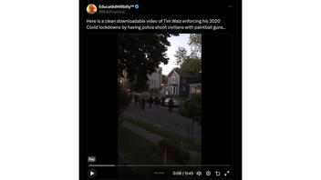 Fact Check: Video Does NOT Show Tim Walz Enforcing '2020 COVID Lockdowns By Having Police Shoot Civilians With Paintball Guns' -- It Was Response To George Floyd Protests