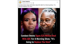 Fact Check: Candace Owens Did NOT Sign $25 Million Deal With ABC For Morning Show That's 'Going To Replace The View'