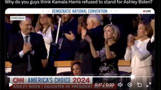 Fact Check: Kamala Harris Did NOT Snub Ashley Biden By Not Standing Up -- Harris Remained Seated Following Custom For Standing Ovation