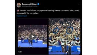 Fact Check: Image Of Kamala Harris Rally NOT Digitally Altered To Fake Crowd Size At Temple University On August 6, 2024