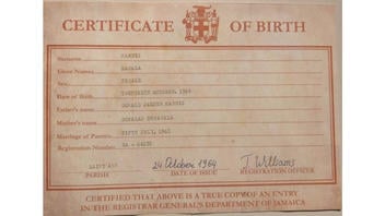 Fact Check: Jamaican 'Certificate Of Birth' Naming Kamala Harris Is NOT Authentic -- Harris Was Born In California