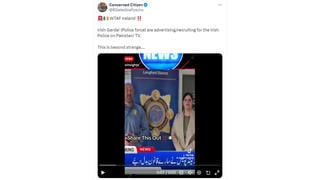 Fact Check: Irish Police Recruiting Video Was NOT Broadcast On Pakistani TV But Through Overseas Community Channels