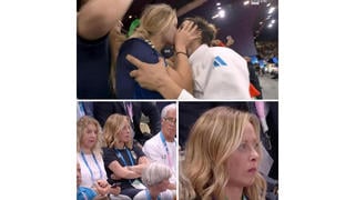 Fact Check: Photos Do NOT Show Italian Prime Minister Scowling Over 'Two Girls Kissing At The Olympics'