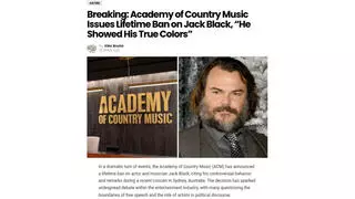 Fact Check: Jack Black Did NOT Receive Lifetime Ban From Academy Of Country Music Following Bandmate's Comments About Trump