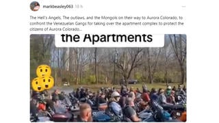 Fact Check: Video Does NOT Show Hells Angels, Other Motorcycle Clubs En Route to Aurora, Colorado To Confront Venezuelan Gangs -- Clip Was Posted In 2022