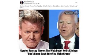 Fact Check: Gordon Ramsay Did NOT Throw Tim Walz Out of 'Hell's Kitchen' -- It's From Satire Article