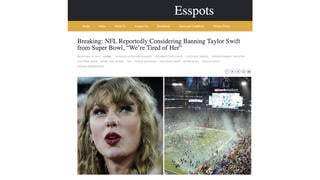 Fact Check: NFL Did NOT Say It Was Considering Banning Taylor Swift From Superbowl -- It's From Satire Article