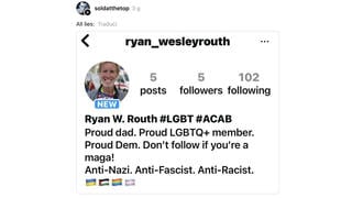 Fact Check: Screenshot Does NOT Show Authentic Ryan Wesley Routh Instagram Account