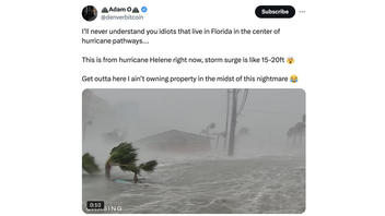 Fact Check: Video Does NOT Show Hurricane Helene Storm Surge -- Footage Is From 2022