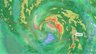 Fact Check: Private Jet Did NOT Fly Through Eye Of Hurricane Helene -- Experts Say It Flew Above Or Skirted Edge