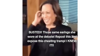 Fact Check: Video Does NOT Show Kamala Harris Receiving Audio Through Earrings