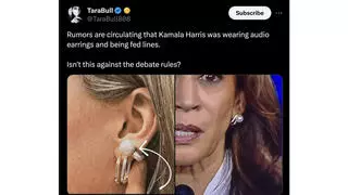 Fact Check: Kamala Harris' Earrings In Debate Are NOT Sound-Receiving Devices -- They're Tiffany Design 