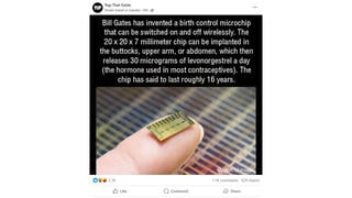 Fact Check: Bill Gates Did NOT Invent Wirelessly-Controlled 'Birth Control Microchip'