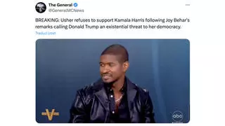 Fact Check: Video Does NOT Show Singer Usher Refusing To Support Kamala Harris 