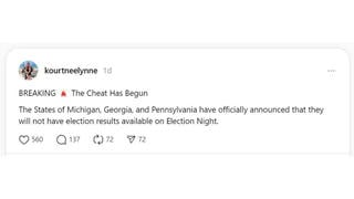 Fact Check: NOT Proof Of Cheating If Michigan, Georgia, Pennsylvania Do Not Have Final Results Election Night