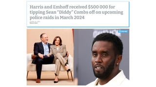 Fact Check: Russian Propaganda IS Source Of Claim That 'Diddy Paid Harris and Emhoff $500,000 For Tip Before Raids'  