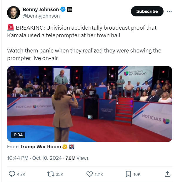 Fact Check: Kamala Harris Did NOT Read From Teleprompter During Live ...