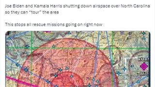 Fact Check: Airspace Closures For Biden, Harris Visits Do NOT Halt Helene Rescue Missions; FAA Allows Storm Relief Exceptions