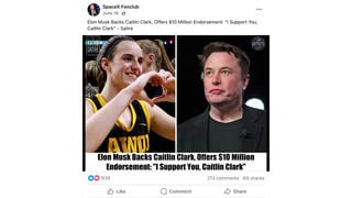 Fact Check: Elon Musk Did NOT Offer Caitlin Clark A $10 Million Endorsement Deal -- It's From A Site That Carries A Satire Label