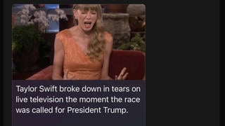 Fact Check: Taylor Swift Did NOT Break Down In Tears On TV After Trump's 2024 Victory -- Video Is From 2012 