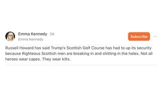 Fact Check: NO Evidence 'Trump's Scottish Golf Course' Increased Security After Vandalism Involving Holes and Men in Kilts