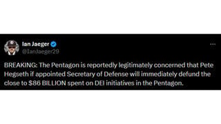 Fact Check: Pentagon NOT Spending $86 Billion Annually On DEI Initiatives