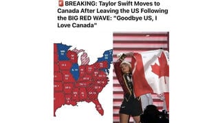 Fact Check: NO Evidence Taylor Swift Announced She'll Move To Canada In Response To 2024 Presidential Election Results 