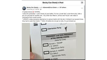 Fact Check: 'Dot' Under Kamala Harris' Name On Kentucky Ballot Does NOT Invalidate Any Other Choice For President