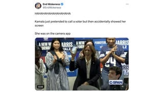 Fact Check: Video Does NOT Prove Harris Staged Phone Call With Camera App Open On Phone