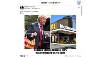 Fact Check: McDonald's Stock Did NOT Jump 200% After Trump Visited Franchise -- Satire Origin