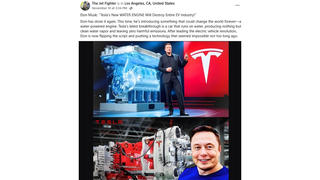 Fact Check: Elon Musk Has NOT Announced A Water-Powered Car Engine As Of November 14, 2024