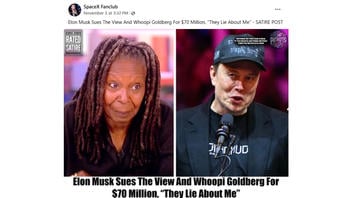 Fact Check: Elon Musk Did NOT Sue 'The View,' Whoopi Goldberg For $70 Million -- Post Is From Satire Site